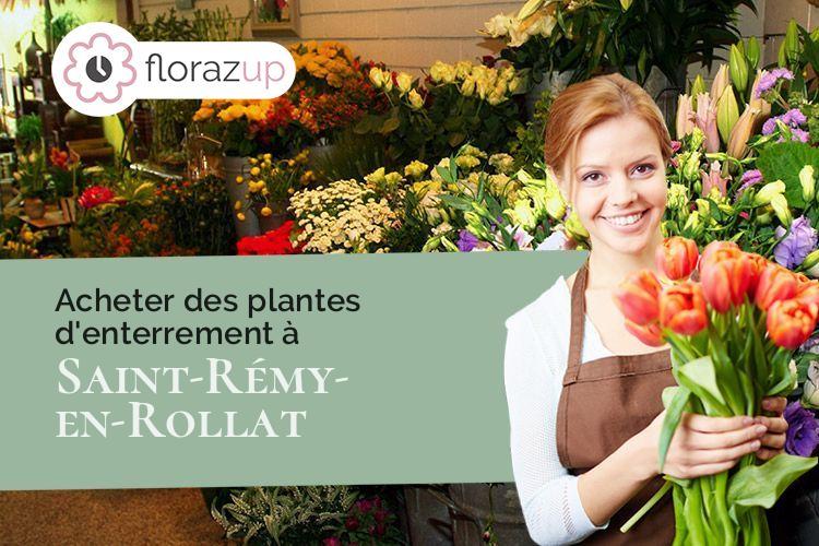 compositions florales pour un enterrement à Saint-Rémy-en-Rollat (Allier/03110)