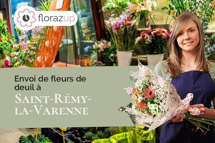 couronnes de fleurs pour des funérailles à Saint-Rémy-la-Varenne (Maine-et-Loire/49250)