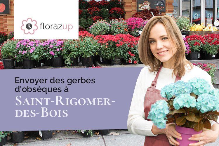 fleurs deuil pour un deuil à Saint-Rigomer-des-Bois (Sarthe/72610)