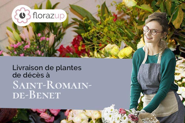 couronnes de fleurs pour une crémation à Saint-Romain-de-Benet (Charente-Maritime/17600)