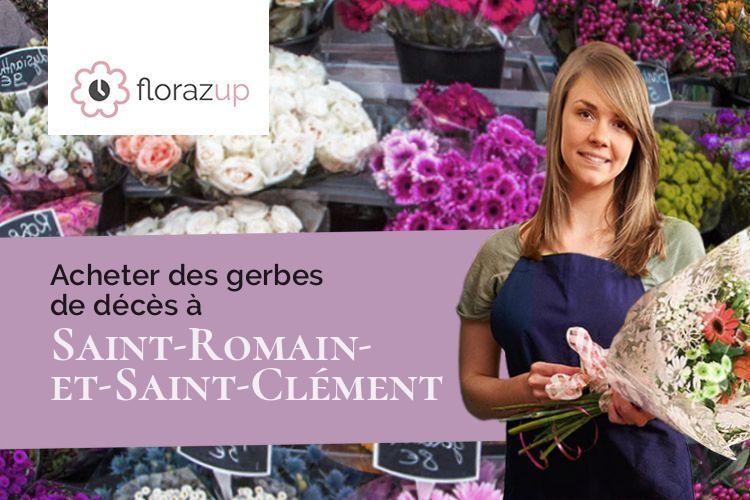 compositions de fleurs pour des funérailles à Saint-Romain-et-Saint-Clément (Dordogne/24800)