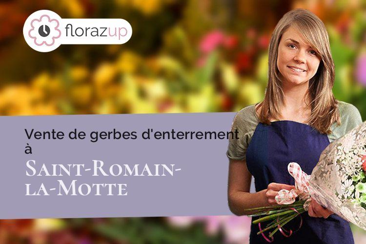 compositions de fleurs pour un décès à Saint-Romain-la-Motte (Loire/42640)