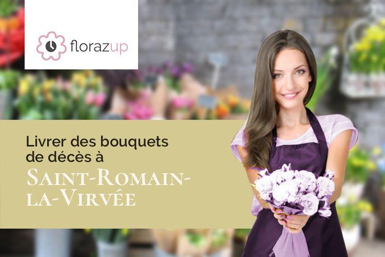 créations florales pour un enterrement à Saint-Romain-la-Virvée (Gironde/33240)