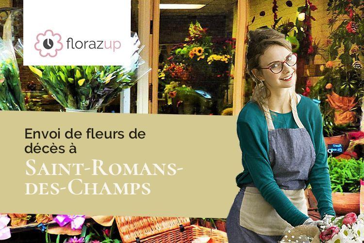 compositions florales pour un deuil à Saint-Romans-des-Champs (Deux-Sèvres/79230)
