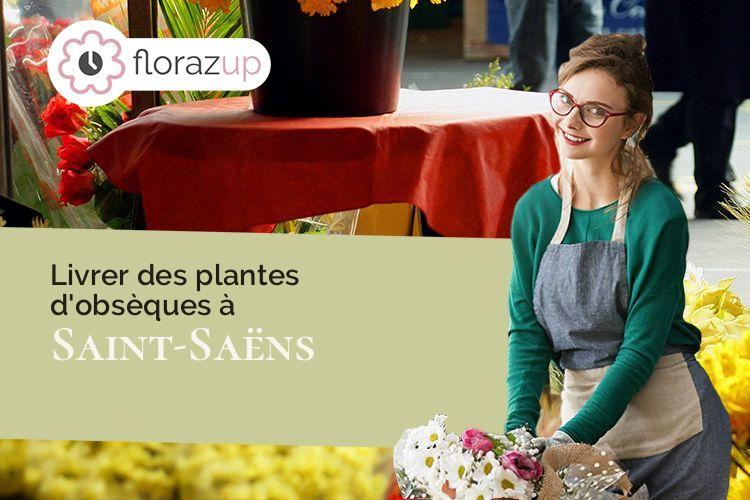 créations florales pour des funérailles à Saint-Saëns (Seine-Maritime/76680)