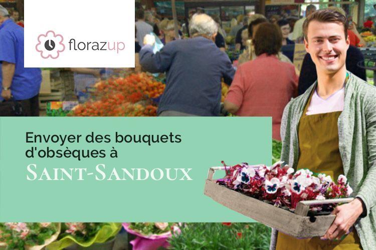 fleurs deuil pour une crémation à Saint-Sandoux (Puy-de-Dôme/63450)