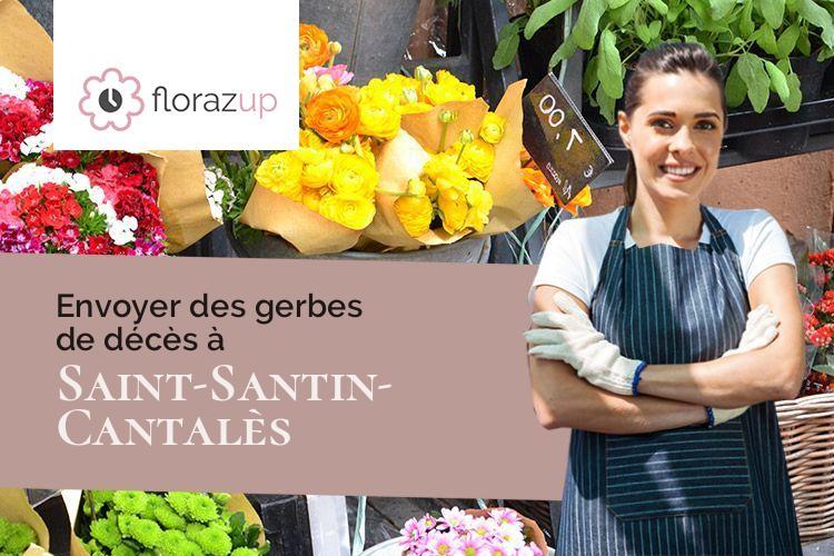 plantes pour des funérailles à Saint-Santin-Cantalès (Cantal/15150)