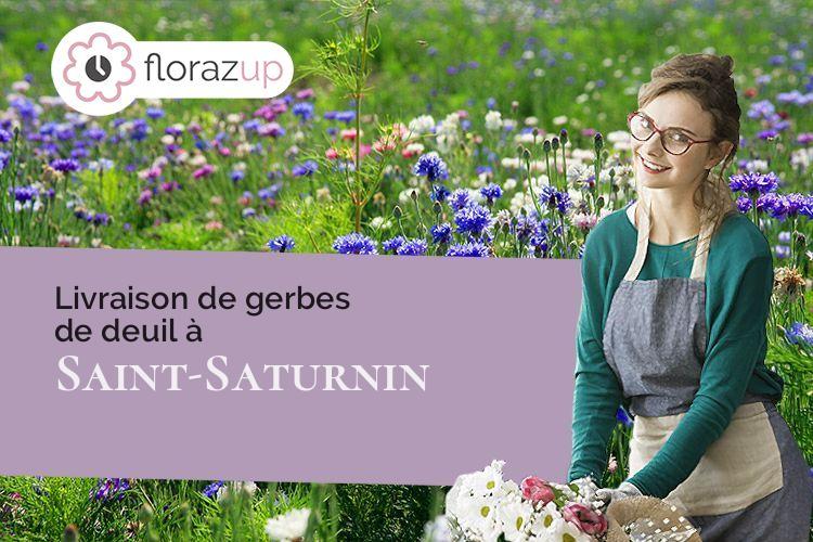 coeur de fleurs pour un décès à Saint-Saturnin (Puy-de-Dôme/63450)