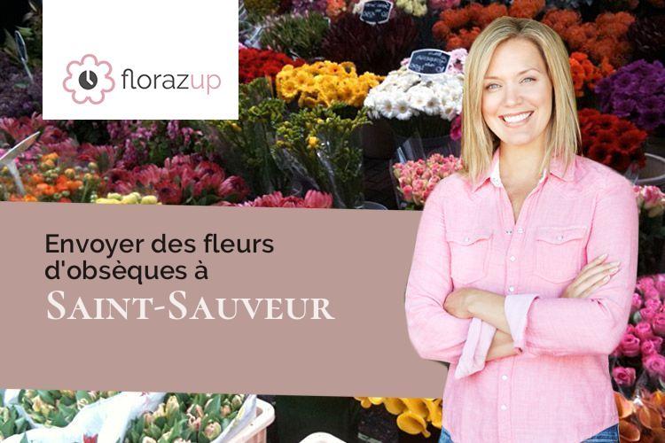 gerbes de fleurs pour un enterrement à Saint-Sauveur (Côte-d'Or/21270)