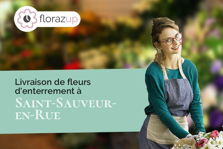 compositions florales pour un deuil à Saint-Sauveur-en-Rue (Loire/42220)