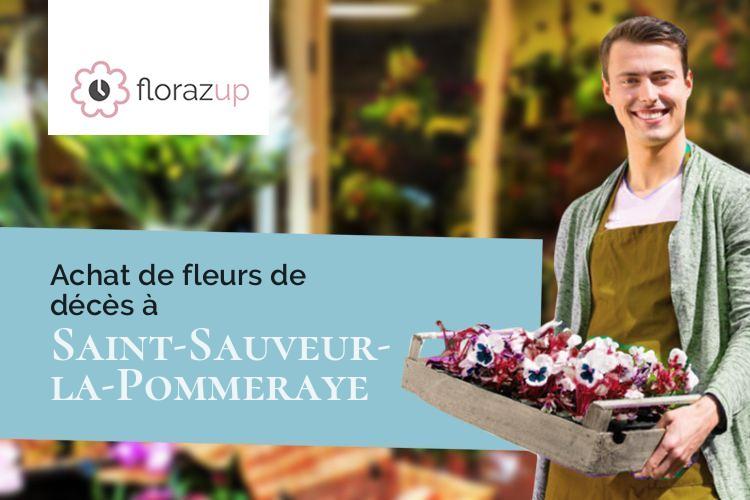 gerbes de fleurs pour un enterrement à Saint-Sauveur-la-Pommeraye (Manche/50510)