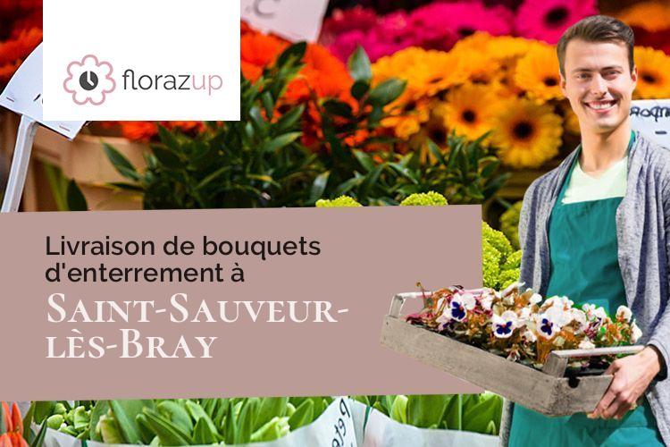 coeurs de fleurs pour un deuil à Saint-Sauveur-lès-Bray (Seine-et-Marne/77480)