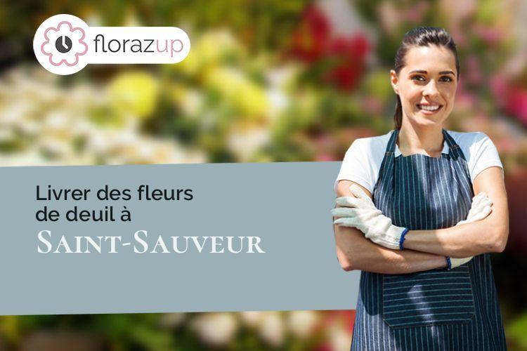 coeur de fleurs pour une crémation à Saint-Sauveur (Somme/80470)