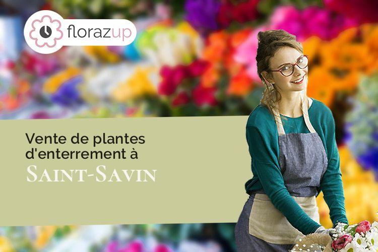 fleurs deuil pour des funérailles à Saint-Savin (Isère/38300)