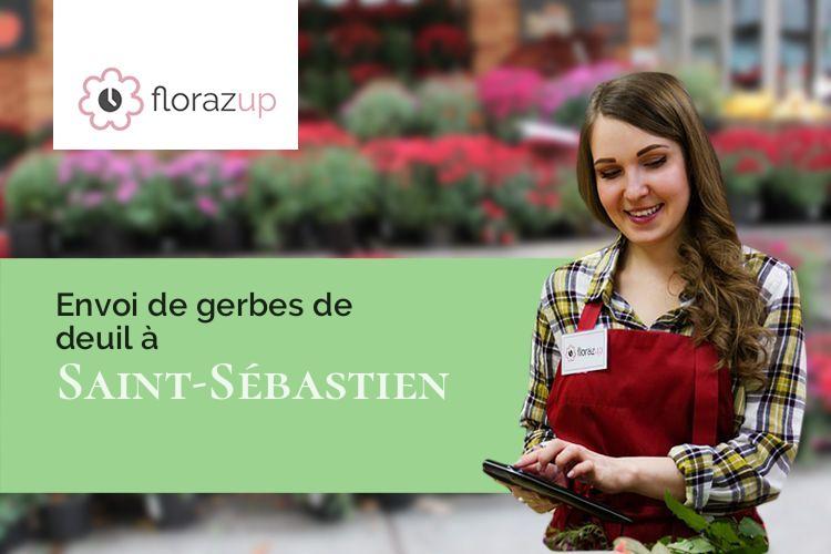 couronnes florales pour un enterrement à Saint-Sébastien (Creuse/23160)