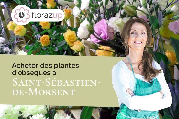 créations florales pour un deuil à Saint-Sébastien-de-Morsent (Eure/27180)
