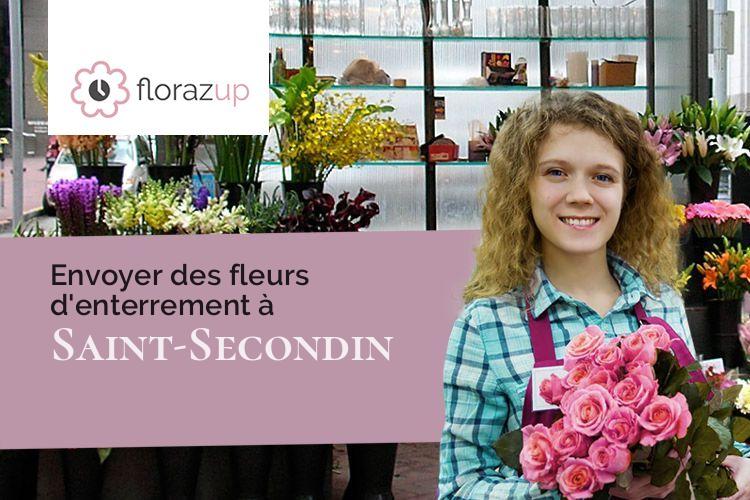 couronnes florales pour des obsèques à Saint-Secondin (Vienne/86350)