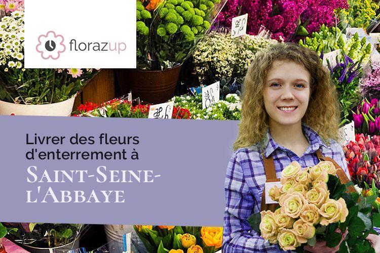 gerbes de fleurs pour des obsèques à Saint-Seine-l'Abbaye (Côte-d'Or/21440)