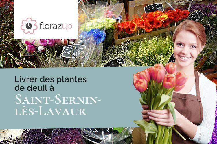 compositions florales pour des funérailles à Saint-Sernin-lès-Lavaur (Tarn/81700)
