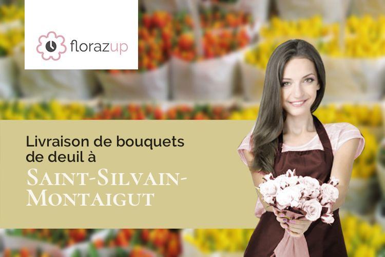 couronnes de fleurs pour un deuil à Saint-Silvain-Montaigut (Creuse/23320)