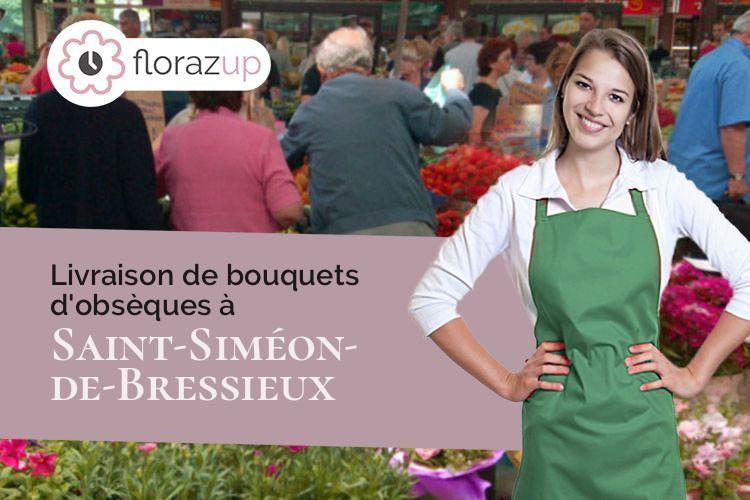 couronnes de fleurs pour des obsèques à Saint-Siméon-de-Bressieux (Isère/38870)