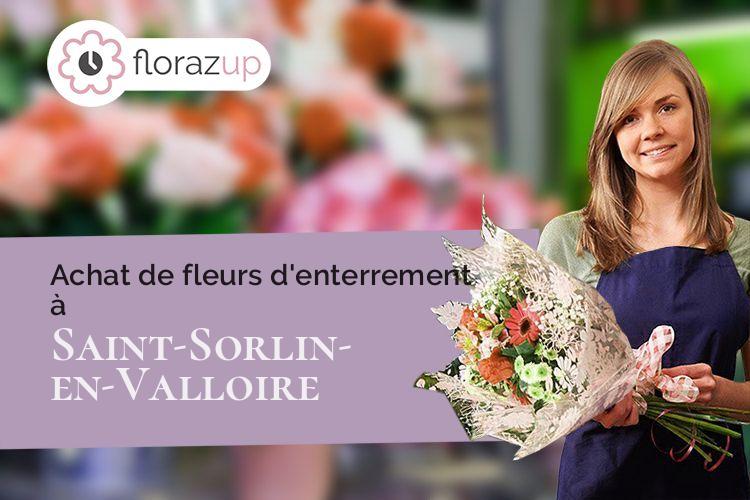 compositions florales pour des obsèques à Saint-Sorlin-en-Valloire (Drôme/26210)