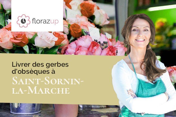 coupes de fleurs pour des funérailles à Saint-Sornin-la-Marche (Haute-Vienne/87210)