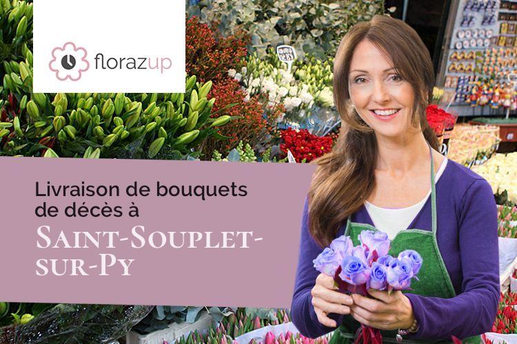 compositions de fleurs pour un décès à Saint-Souplet-sur-Py (Marne/51600)