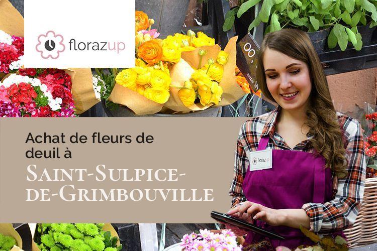 compositions florales pour un enterrement à Saint-Sulpice-de-Grimbouville (Eure/27210)