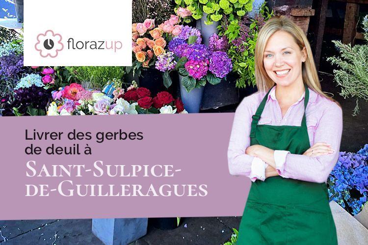 compositions de fleurs pour un décès à Saint-Sulpice-de-Guilleragues (Gironde/33580)
