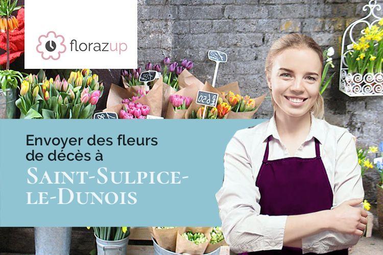 créations de fleurs pour un enterrement à Saint-Sulpice-le-Dunois (Creuse/23800)