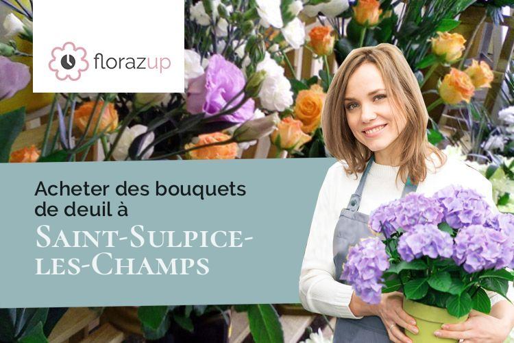 gerbes de fleurs pour un deuil à Saint-Sulpice-les-Champs (Creuse/23480)