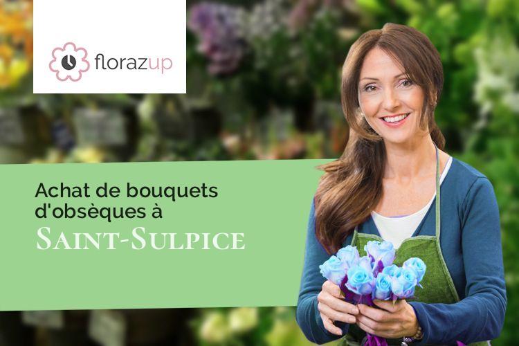 compositions florales pour des obsèques à Saint-Sulpice (Mayenne/53360)