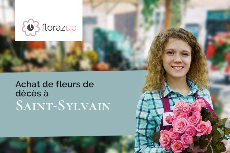 compositions de fleurs pour un enterrement à Saint-Sylvain (Seine-Maritime/76460)