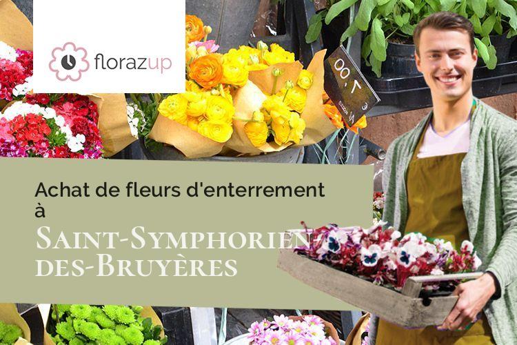 compositions florales pour un enterrement à Saint-Symphorien-des-Bruyères (Orne/61300)