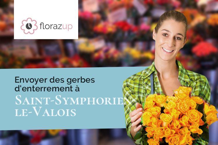 créations florales pour un enterrement à Saint-Symphorien-le-Valois (Manche/50250)