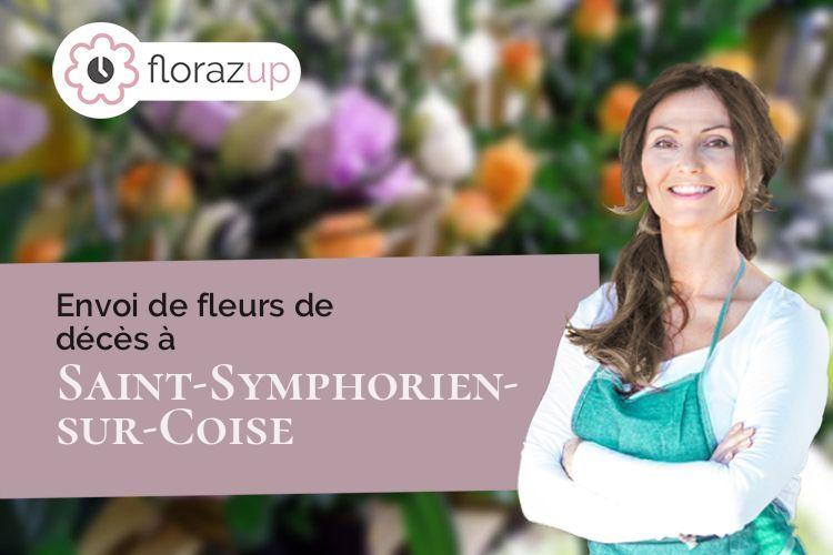 couronnes florales pour un enterrement à Saint-Symphorien-sur-Coise (Rhône/69590)