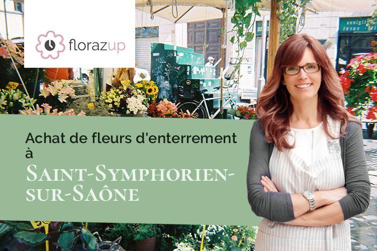 fleurs deuil pour un enterrement à Saint-Symphorien-sur-Saône (Côte-d'Or/21170)