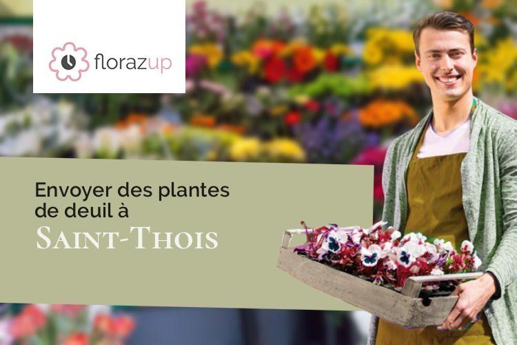 fleurs deuil pour un enterrement à Saint-Thois (Finistère/29520)