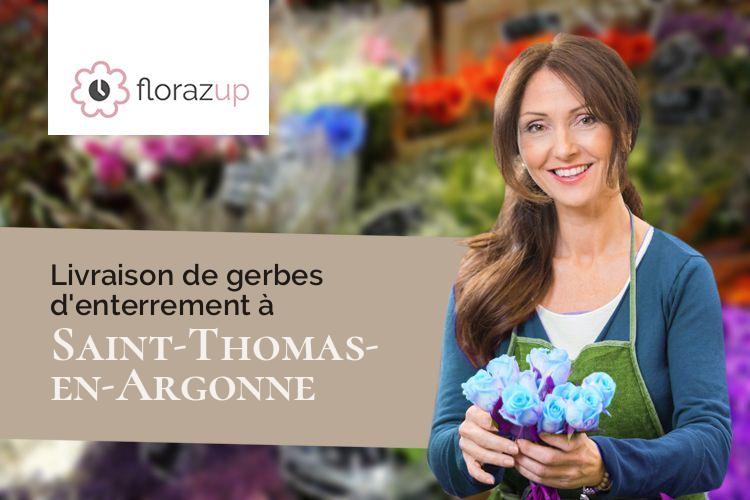 créations florales pour un enterrement à Saint-Thomas-en-Argonne (Marne/51800)