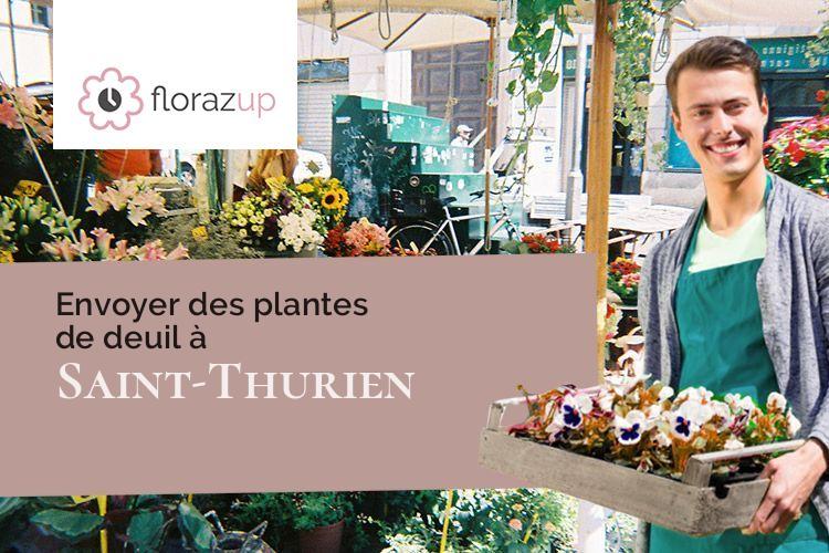 coupes de fleurs pour un deuil à Saint-Thurien (Finistère/29380)