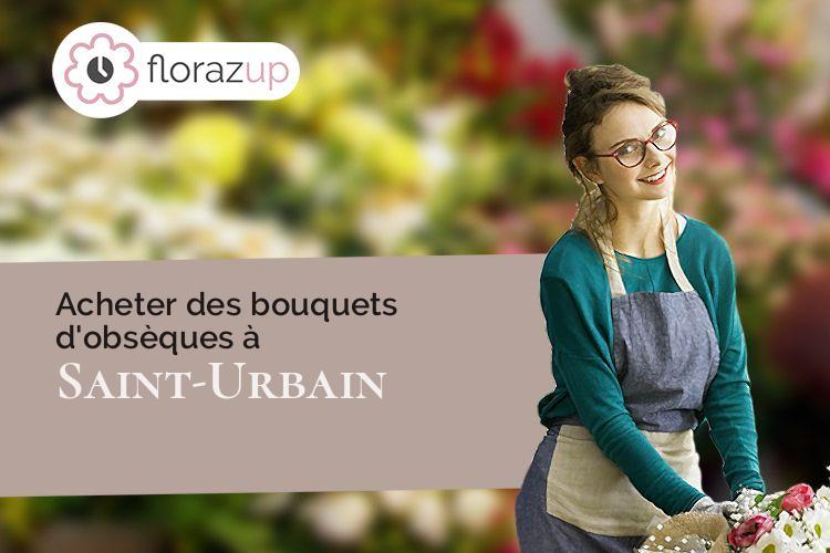 compositions florales pour des obsèques à Saint-Urbain (Finistère/29800)