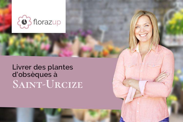 coeurs de fleurs pour un décès à Saint-Urcize (Cantal/15110)