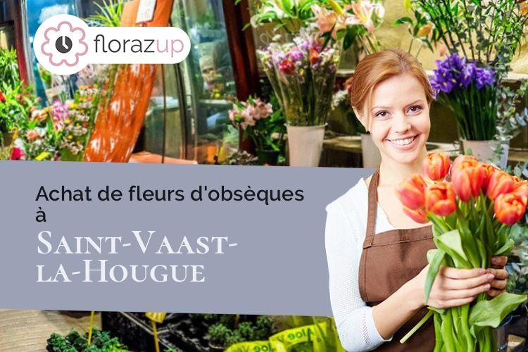 créations florales pour un décès à Saint-Vaast-la-Hougue (Manche/50550)