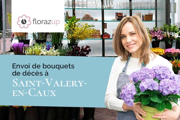 couronnes florales pour des obsèques à Saint-Valery-en-Caux (Seine-Maritime/76460)