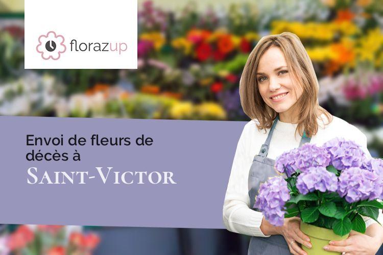 couronnes de fleurs pour une crémation à Saint-Victor (Dordogne/24350)