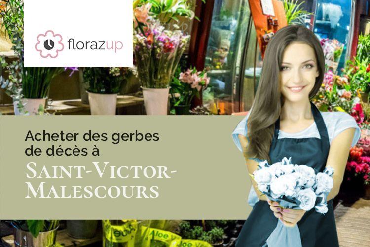 créations florales pour des funérailles à Saint-Victor-Malescours (Haute-Loire/43140)