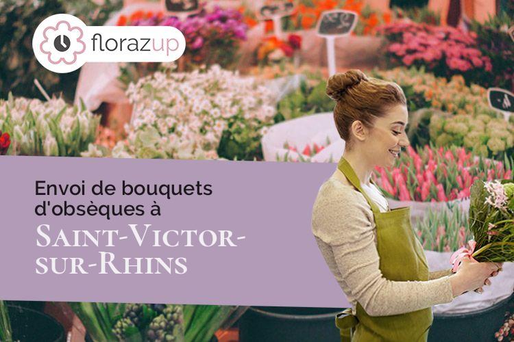 fleurs deuil pour un deuil à Saint-Victor-sur-Rhins (Loire/42630)