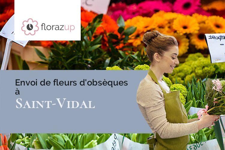 compositions de fleurs pour un enterrement à Saint-Vidal (Haute-Loire/43320)