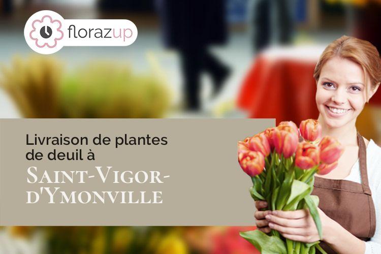créations de fleurs pour un décès à Saint-Vigor-d'Ymonville (Seine-Maritime/76430)
